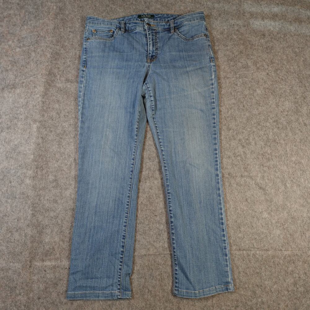 Ralph Lauren Jeans Women 10 Modern Straight Curvy Denim Medium Wash 32x26